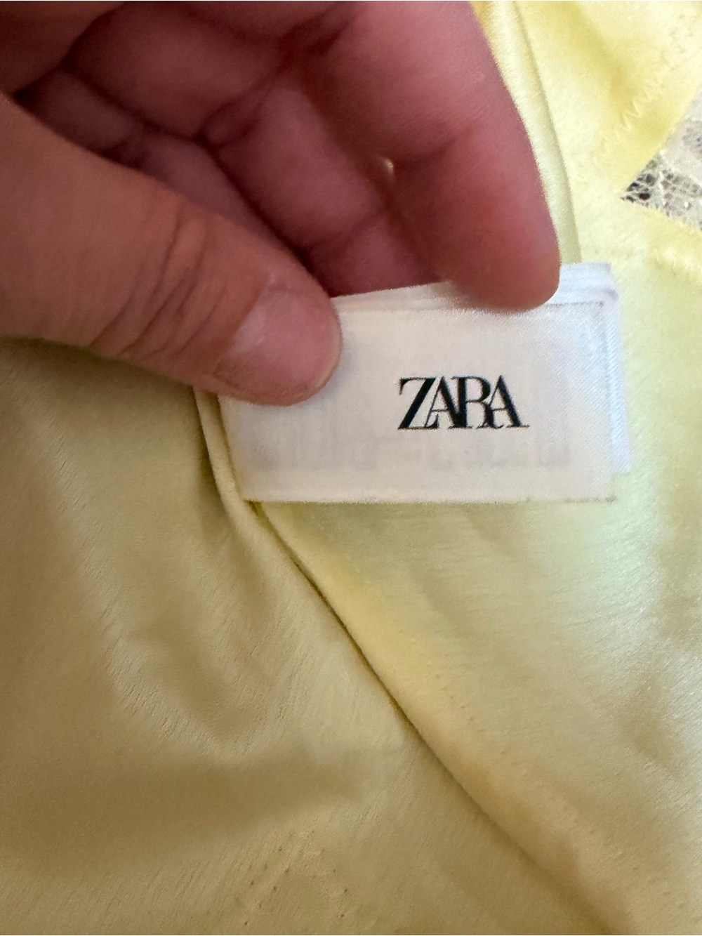 Zara Viral Bloggers Satin Lace Camisole Top Yellow Ivory Y2K Romantic Coquette M - Picture 8 of 10